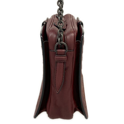 Bottega Veneta Shoulder Bag Intrecciato Bordeaux Chain Leather — view 2