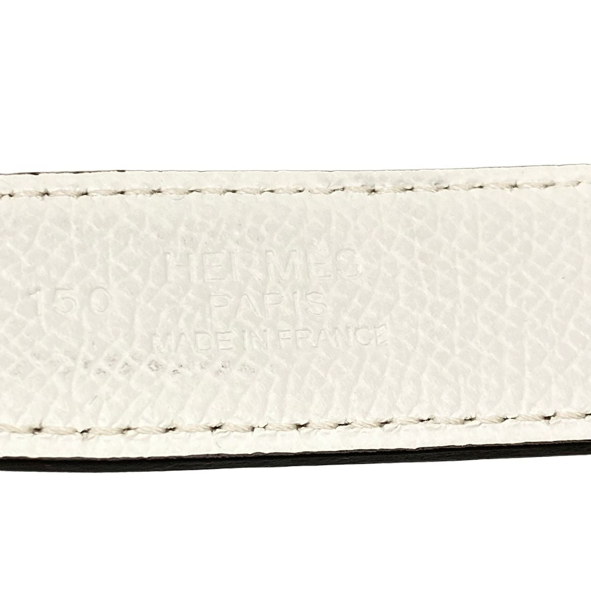 Hermes Belt 80 Constance Etoupe White Guilloche Silver — view 4