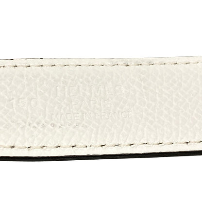 Hermes Belt 80 Constance Etoupe White Guilloche Silver — view 4