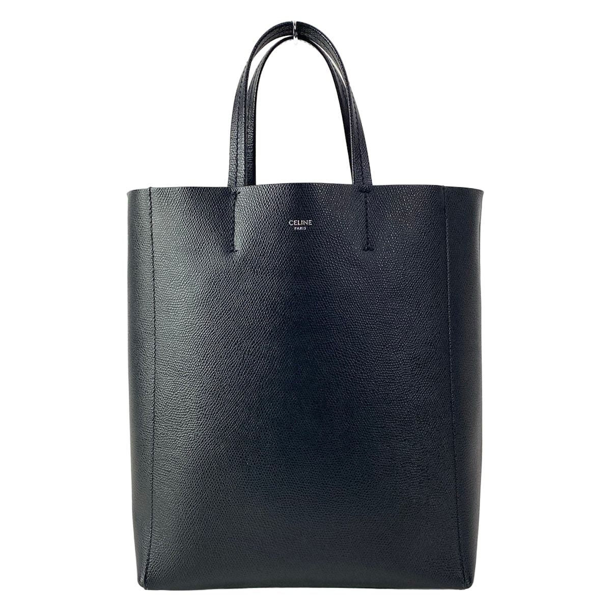 Celine Tote Vertical Cabas Mall Black Leather