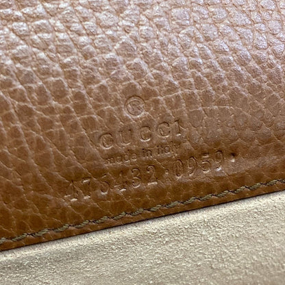 Gucci Shoulder Bag Dionysus GG Pattern Navy Ivory Dark Brown Chain Leather — view 9