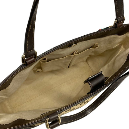 Gucci Tote GG Pattern Principe Beige Brown Multi Leather — view 7
