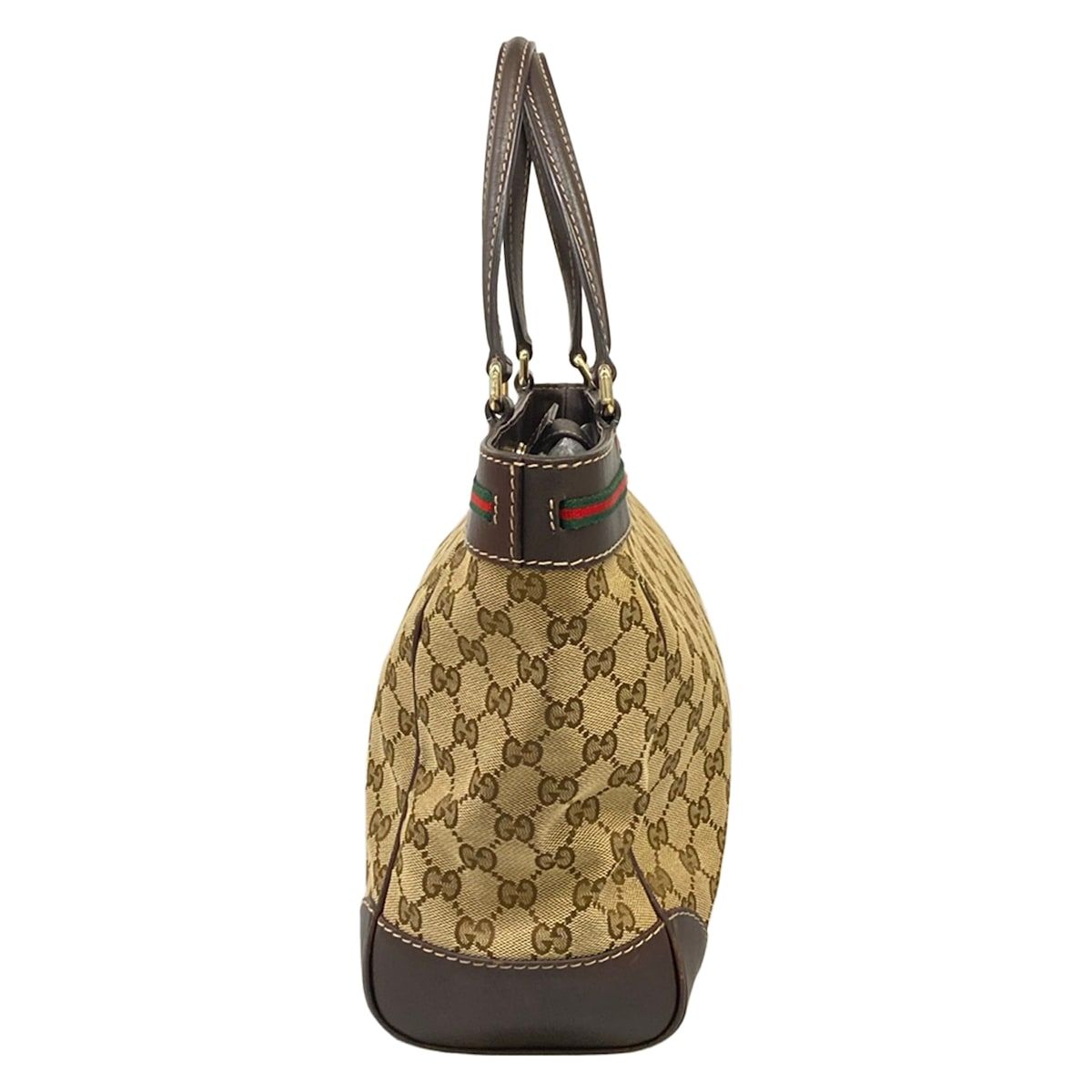 Gucci Tote GG Pattern Principe Beige Brown Multi Leather — view 4