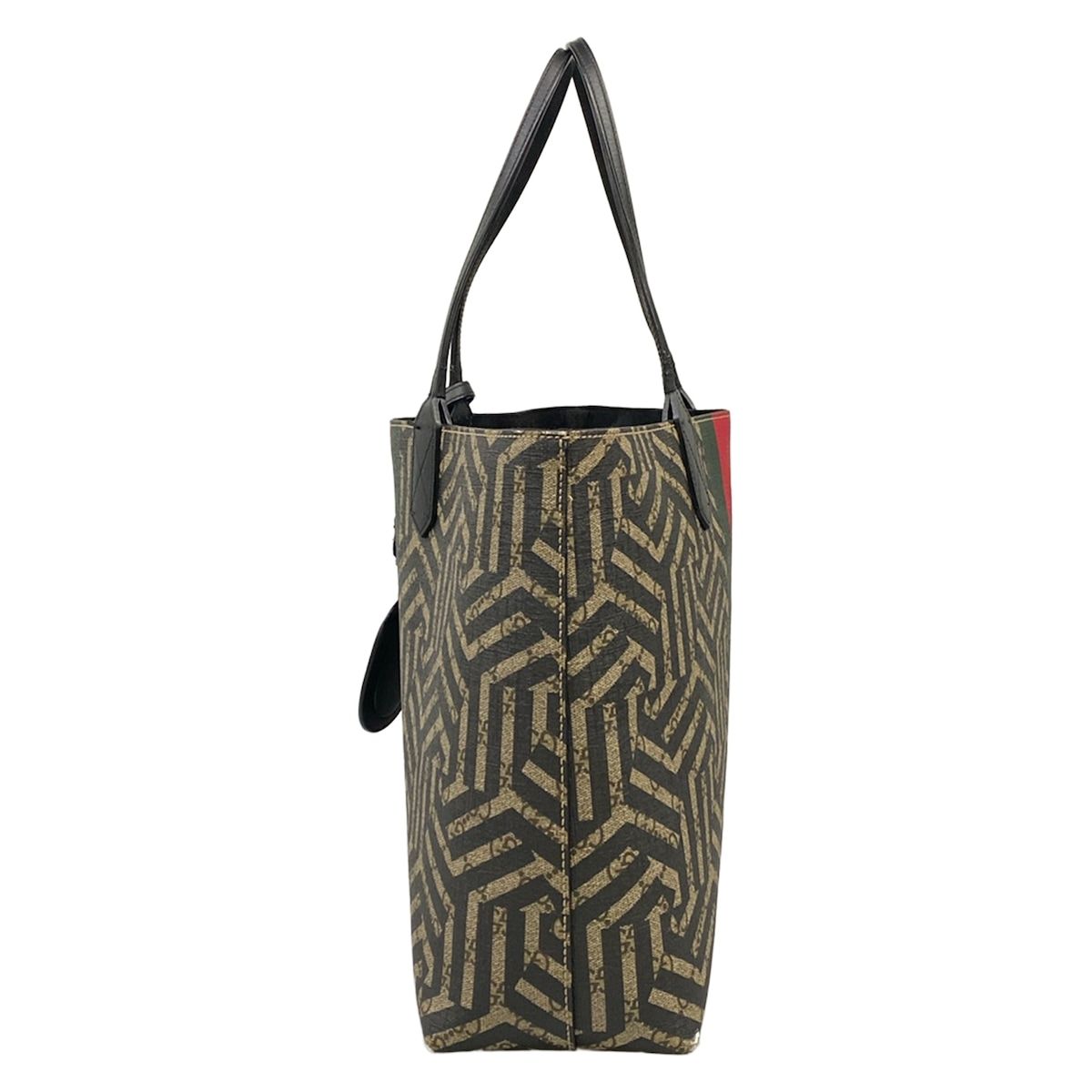Gucci Tote GG Carre Ido Web Beige Black Multi Leather — view 4