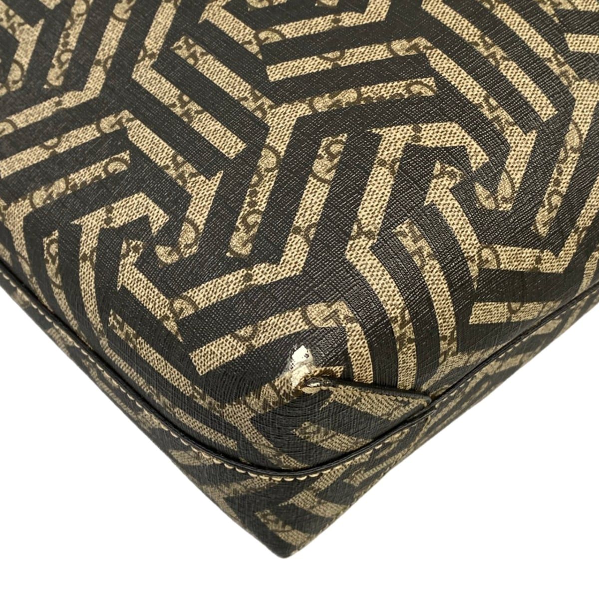 Gucci Tote GG Carre Ido Web Beige Black Multi Leather — view 6
