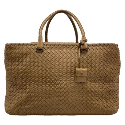 Bottega Veneta Boston Bag Intrecciato Brown Leather