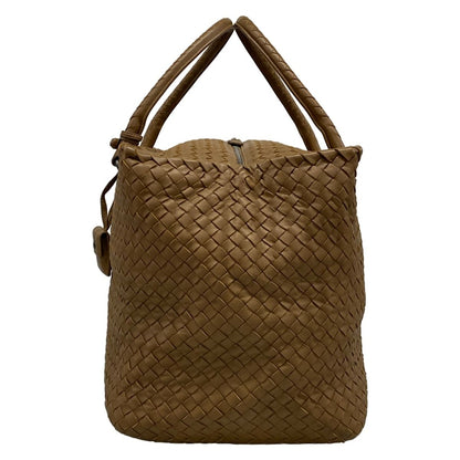 Bottega Veneta Boston Bag Intrecciato Brown Leather — view 4