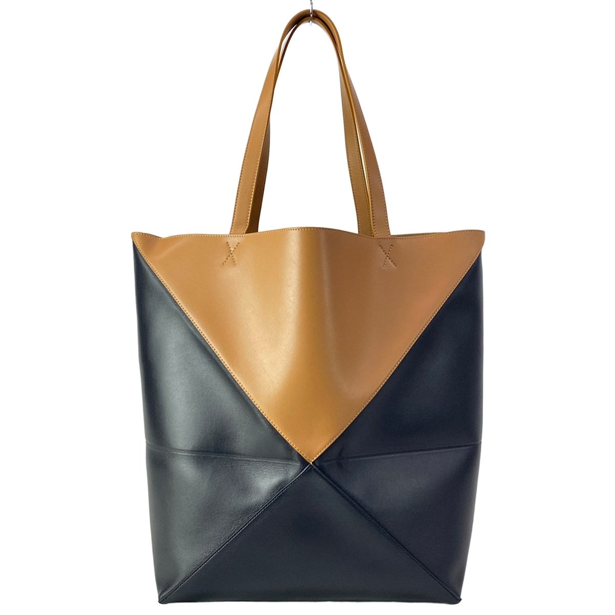 Loewe Tote Puzzle Fold XL Black Light Brown Bicolor — view 3