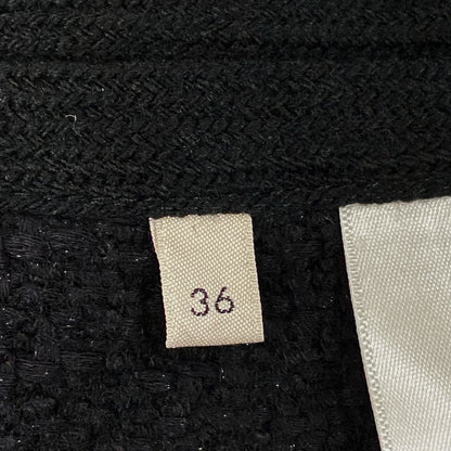 Celine Poncho 36 S Black Winter Cotton Wool Cape — view 4