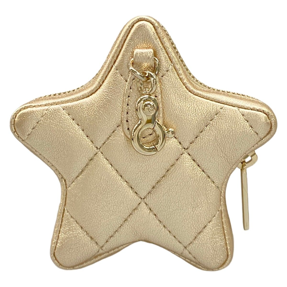 Chanel Pouch Holiday Limited Gold Star CC Logo Lambskin — view 2