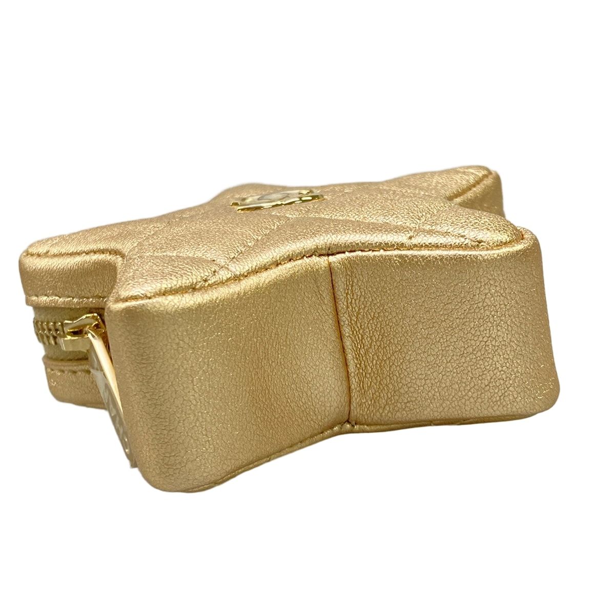 Chanel Pouch Holiday Limited Gold Star CC Logo Lambskin — view 3