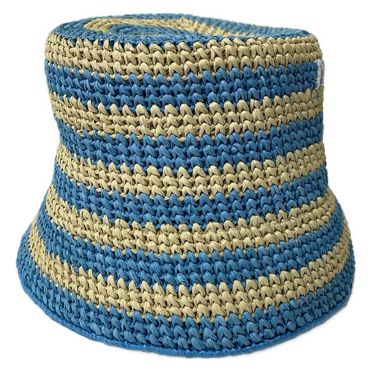 Prada Hat S Light Blue Beige Straw — view 3