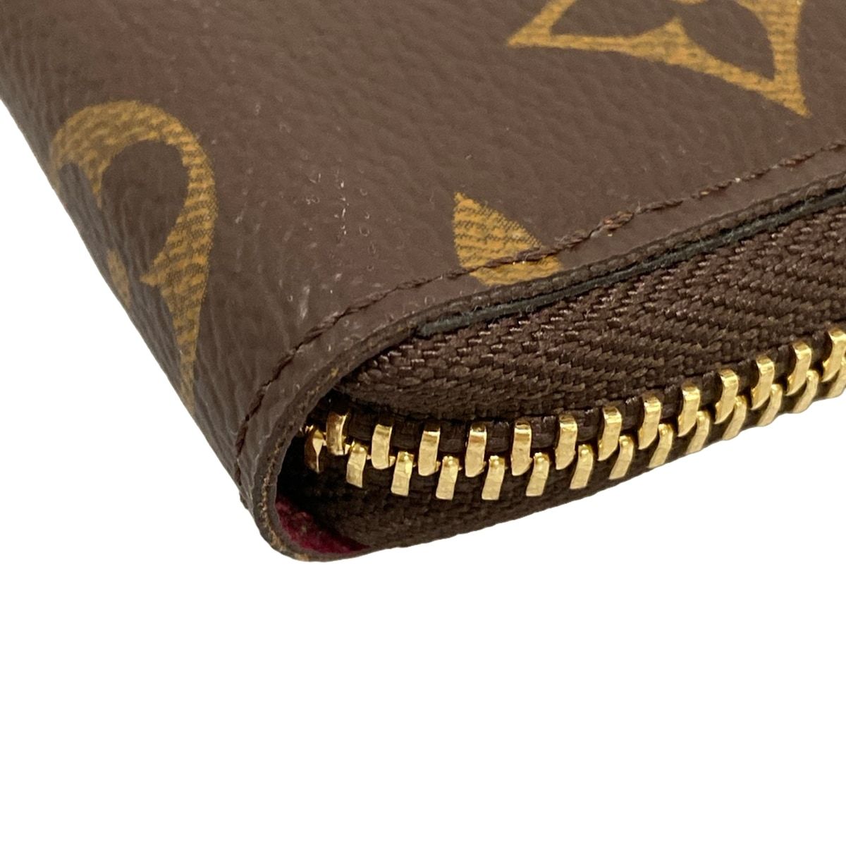 Louis Vuitton Wallet Monogram Portefeuille Clemence Fuchsia Zip Around — view 7