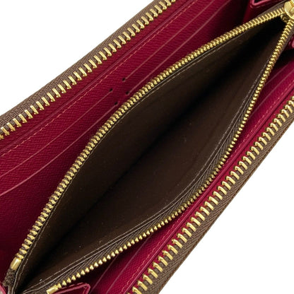 Louis Vuitton Wallet Monogram Portefeuille Clemence Fuchsia Zip Around — view 4