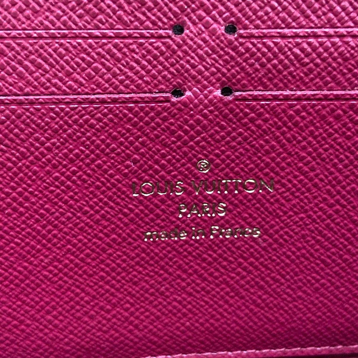 Louis Vuitton Wallet Monogram Portefeuille Clemence Fuchsia Zip Around — view 5