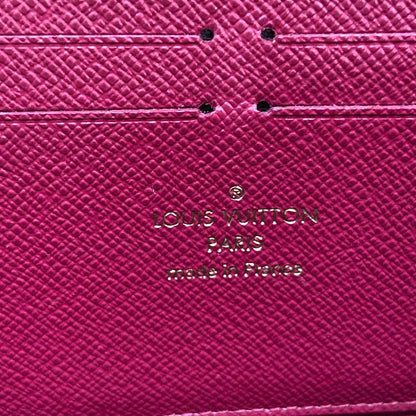 Louis Vuitton Wallet Monogram Portefeuille Clemence Fuchsia Zip Around — view 5