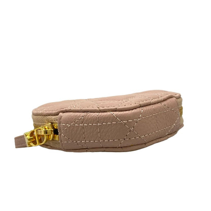 Dior Pouch Caro Chain Heart Pink Lambskin — view 3
