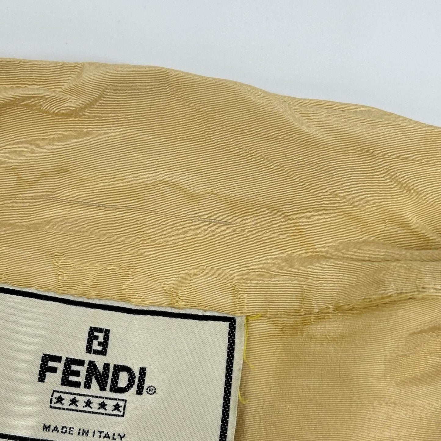 Fendi Beige Silk Buttonless Tailored Jacket 42 — view 7