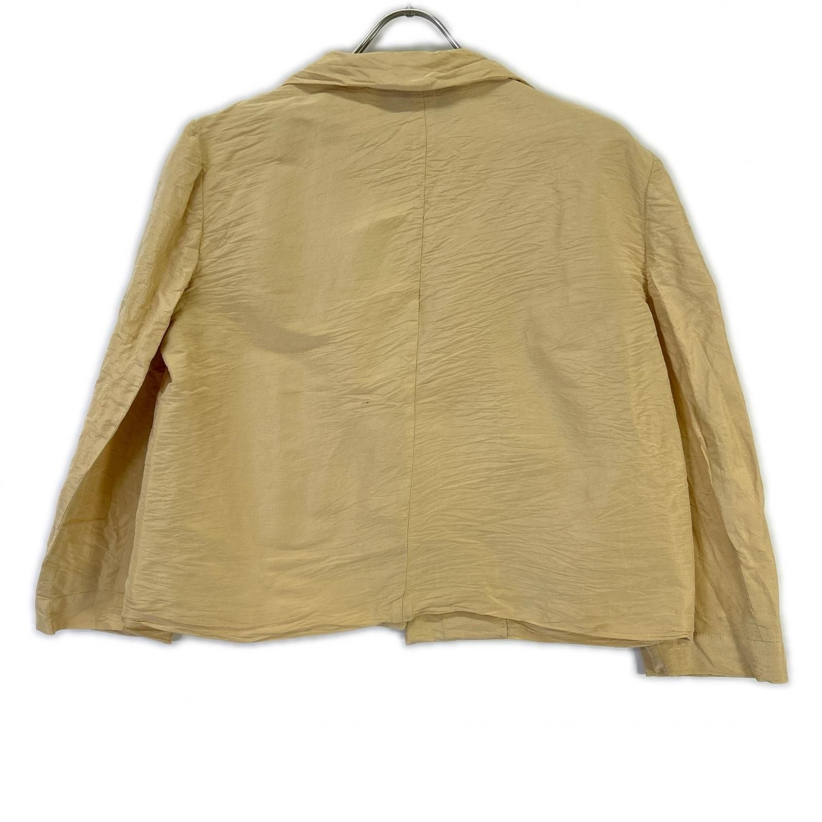 Fendi Beige Silk Buttonless Tailored Jacket 42 — view 2