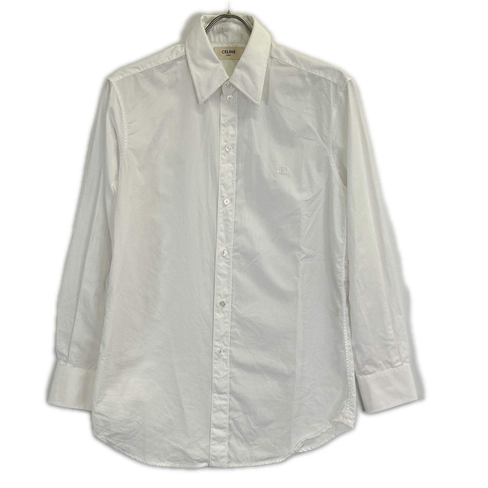 Celine White Cotton Shirt Blouse 34