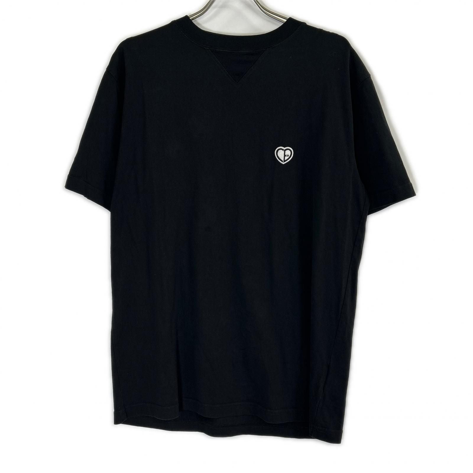Dior Black Ccd Heart Patch T-Shirt