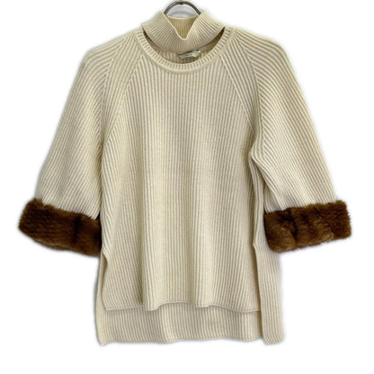 Fendi White Cashmere 100 Halter Neck Knit Top 40 Sweater