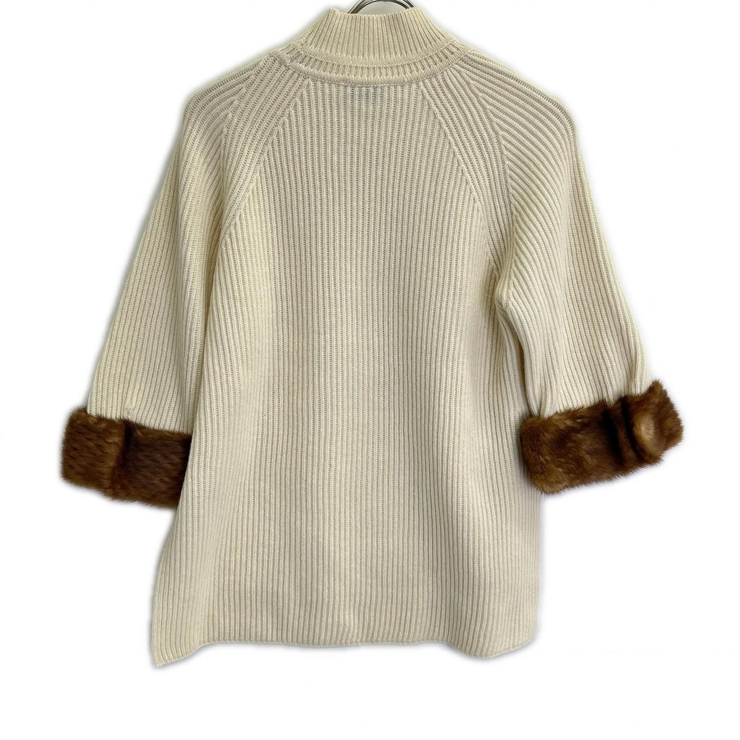 Fendi White Cashmere 100 Halter Neck Knit Top 40 Sweater — view 2