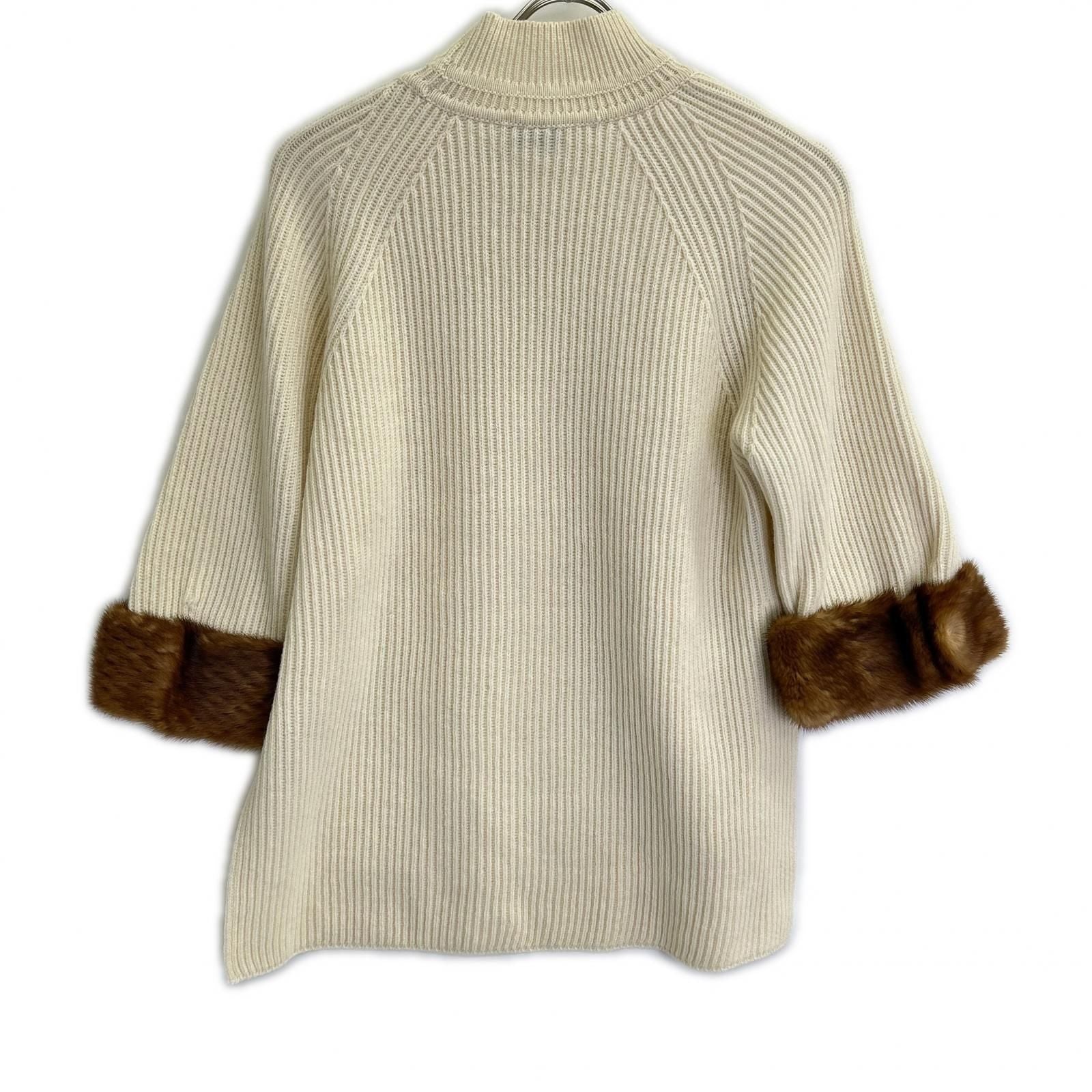 Fendi White Cashmere 100 Halter Neck Knit Top 40 Sweater — view 2