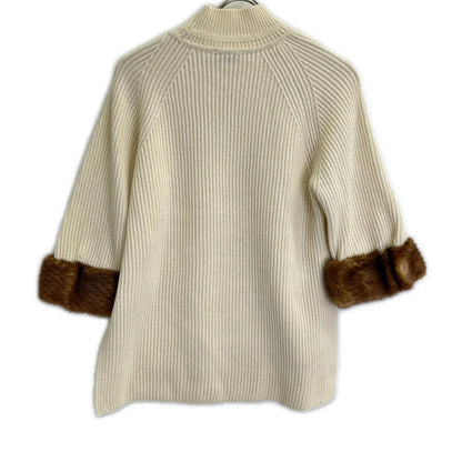 Fendi White Cashmere 100 Halter Neck Knit Top 40 Sweater — view 2