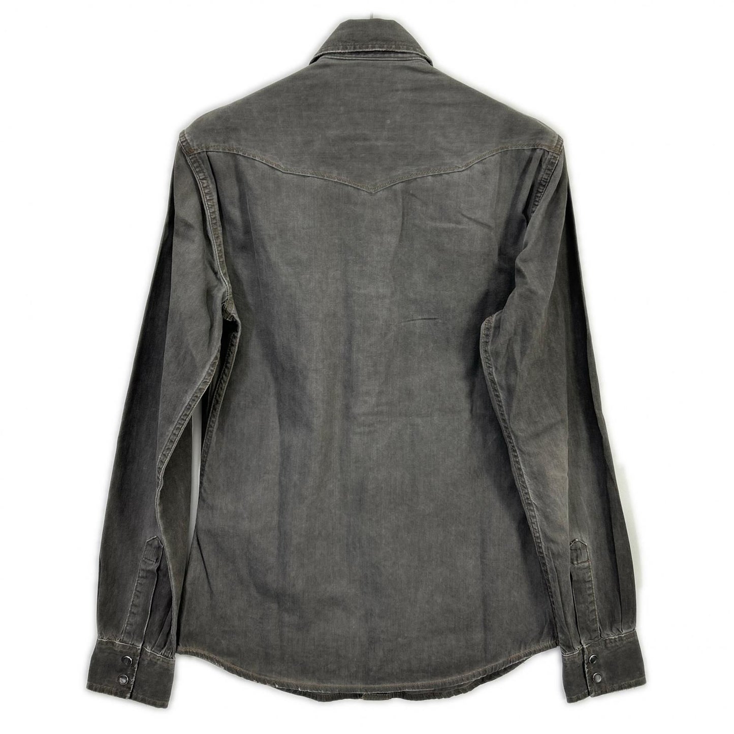 Dolce & Gabbana Sicilia Gray Western Denim Shirt 39 — view 2