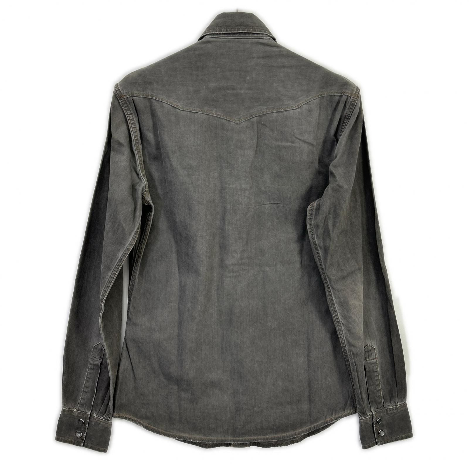 Dolce & Gabbana Sicilia Gray Western Denim Shirt 39 — view 2
