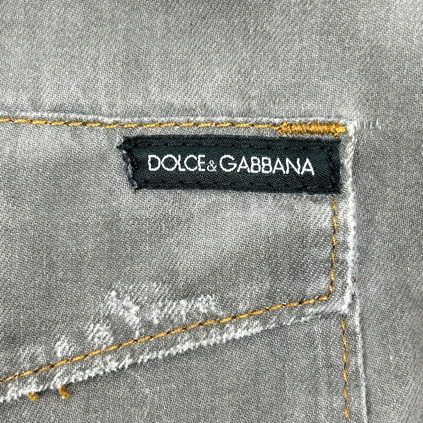 Dolce & Gabbana Sicilia Gray Western Denim Shirt 39 — view 8