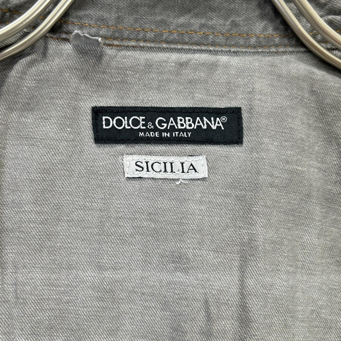 Dolce & Gabbana Sicilia Gray Western Denim Shirt 39 — view 4
