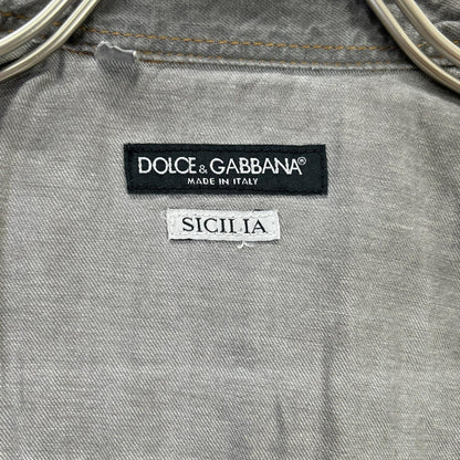 Dolce & Gabbana Sicilia Gray Western Denim Shirt 39 — view 4