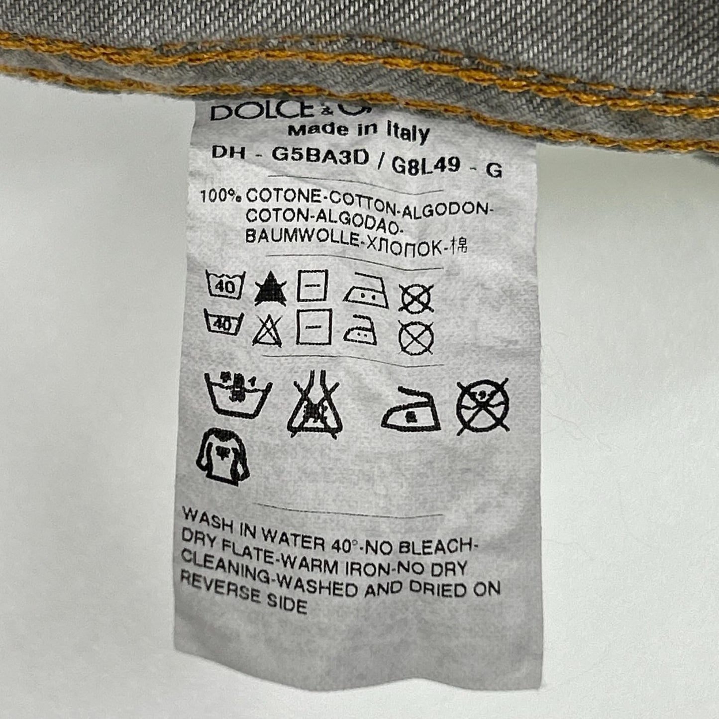 Dolce & Gabbana Sicilia Gray Western Denim Shirt 39 — view 5