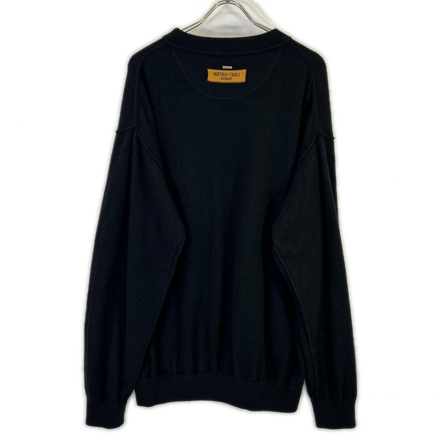 Louis Vuitton Jze Black Cashmere Silk Inside Out Gusset Crew Neck Knit XXL — view 2