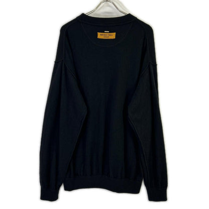 Louis Vuitton Jze Black Cashmere Silk Inside Out Gusset Crew Neck Knit XXL — view 2