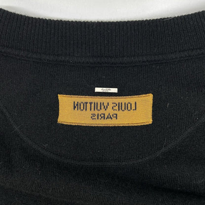 Louis Vuitton Jze Black Cashmere Silk Inside Out Gusset Crew Neck Knit XXL — view 7