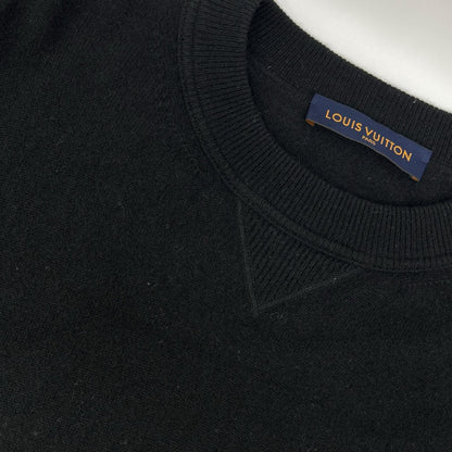 Louis Vuitton Jze Black Cashmere Silk Inside Out Gusset Crew Neck Knit XXL — view 8