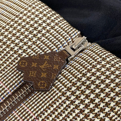 Louis Vuitton Dress 38 M Tweed Glen Check Camisole Cou Wool — view 7