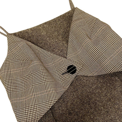 Louis Vuitton Dress 38 M Tweed Glen Check Camisole Cou Wool — view 9
