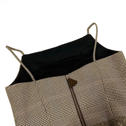 Louis Vuitton Dress 38 M Tweed Glen Check Camisole Cou Wool — view 5