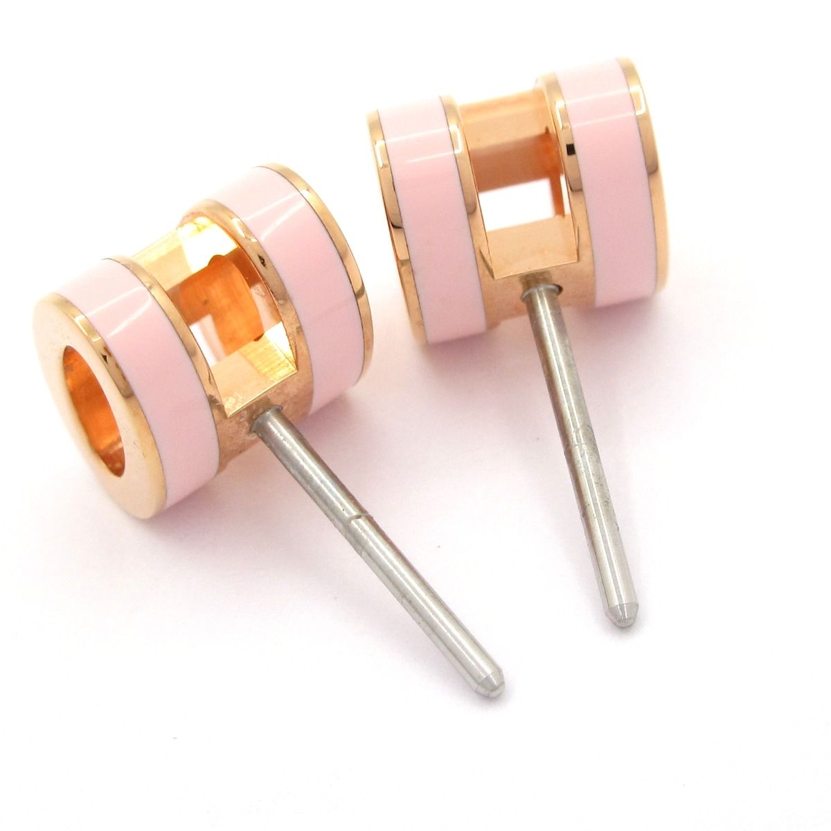 Hermes Earrings Mini Pop Light Pink Gold — view 4