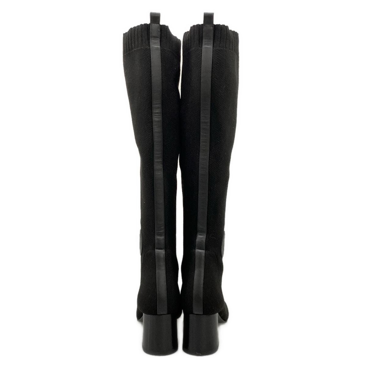 Hermes Long Boots 38 Black Leather — view 6