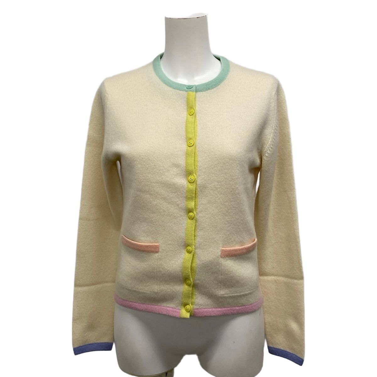 Chanel Ensemble Ivory Light Pink Multi Vintage Cashmere