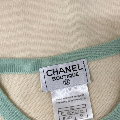 Chanel Ensemble Ivory Light Pink Multi Vintage Cashmere — view 4