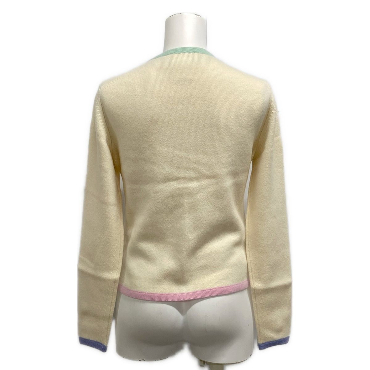 Chanel Ensemble Ivory Light Pink Multi Vintage Cashmere — view 2