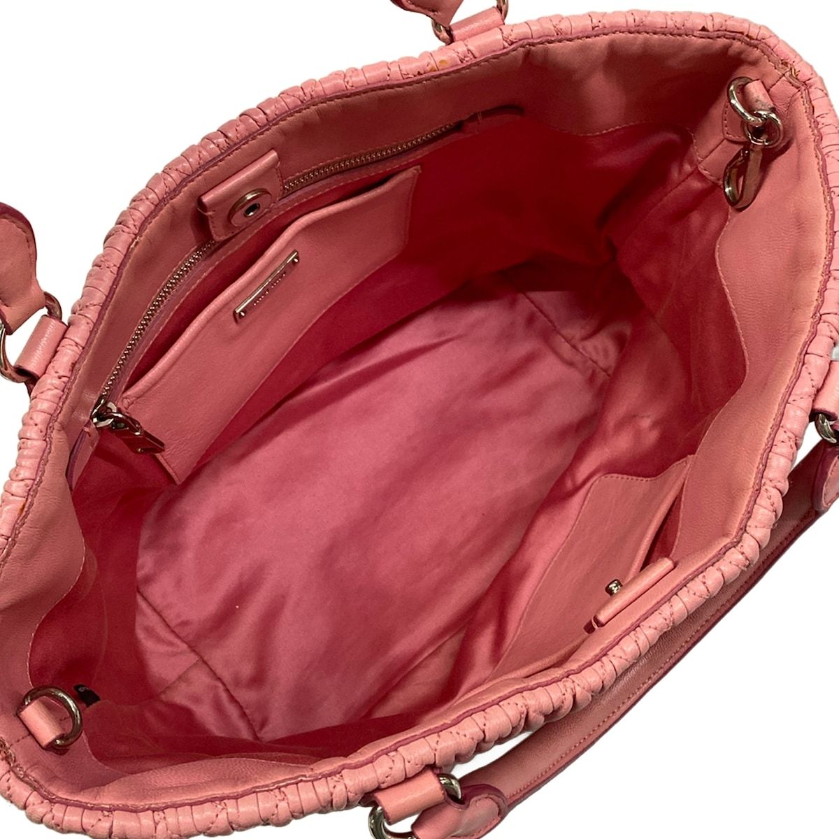 Miu Miu Tote Miu Crystal Pink Leather — view 7