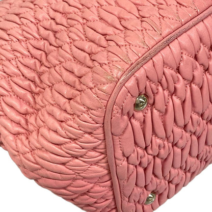 Miu Miu Tote Miu Crystal Pink Leather — view 6