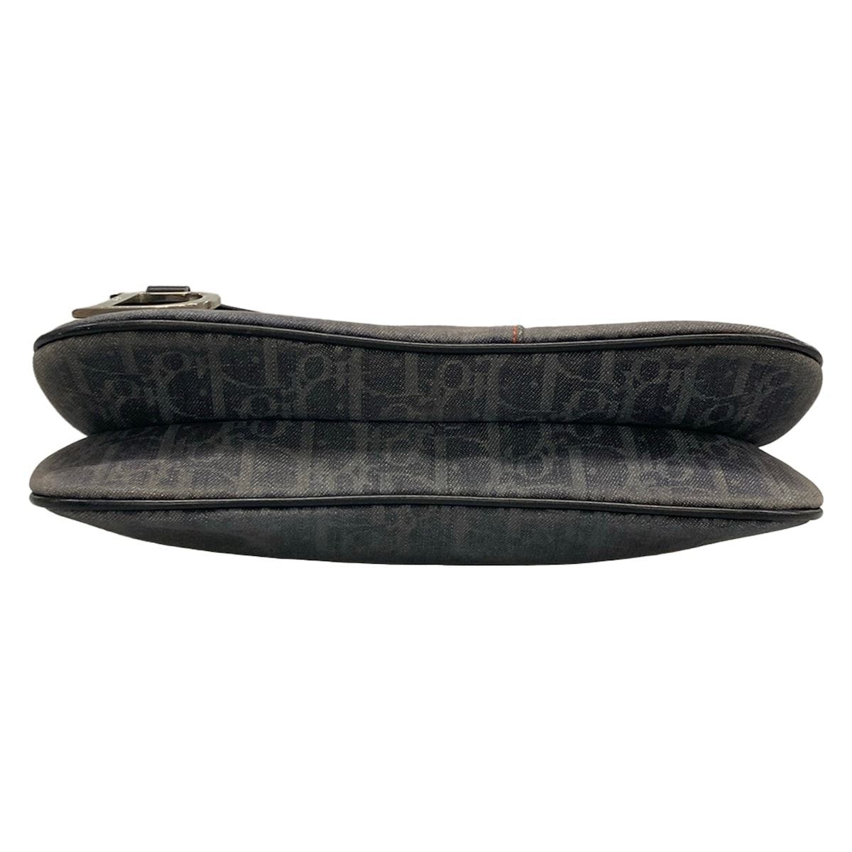 Dior Shoulder Bag Flight Trotter Dark Gray Orange Leather — view 5